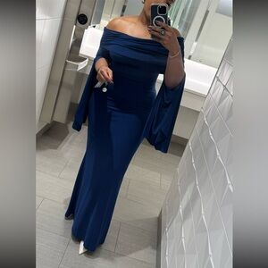 Elegant Navy Blue Gown